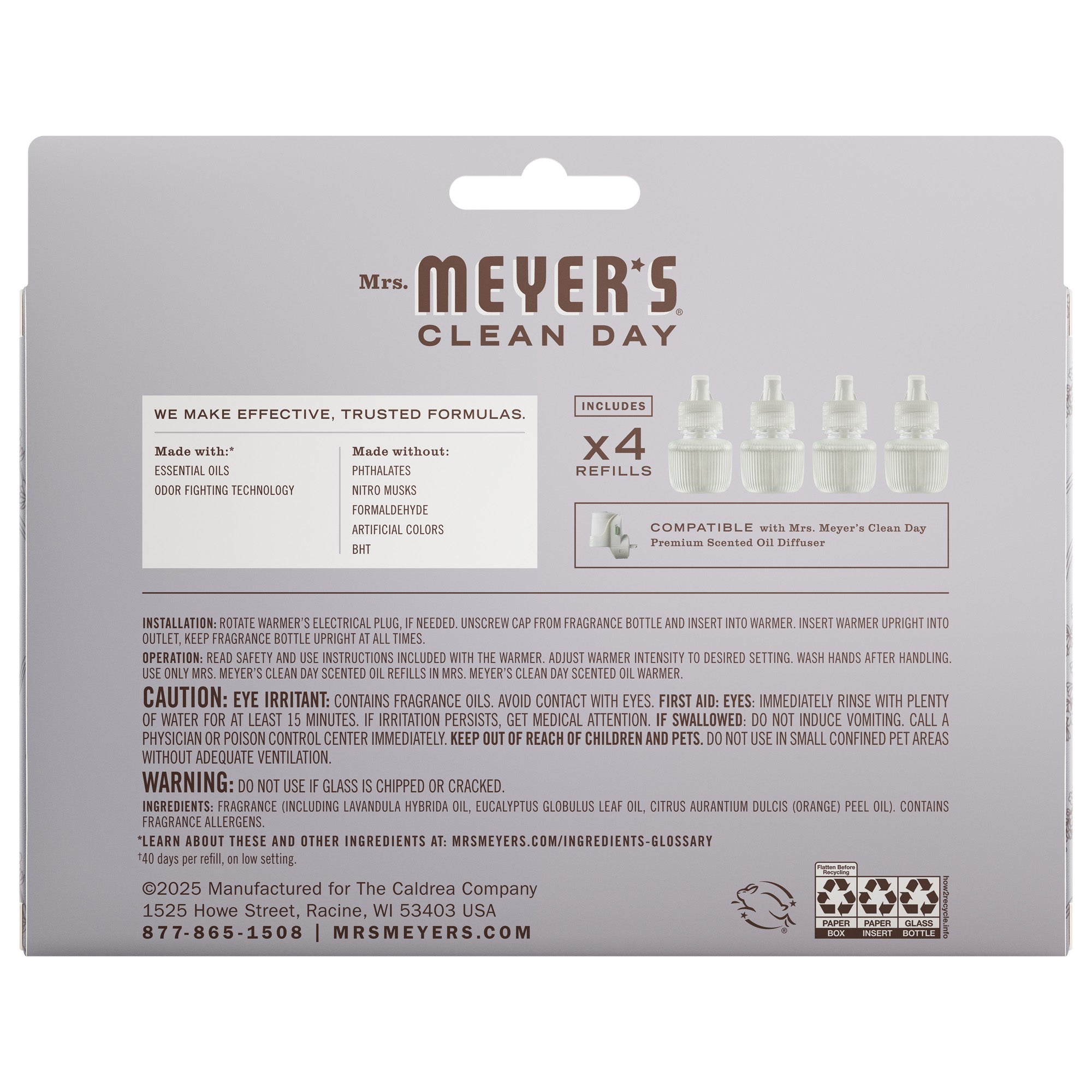 Lavender Plug In Scented Oil Refill. 4-Pack - Image 3