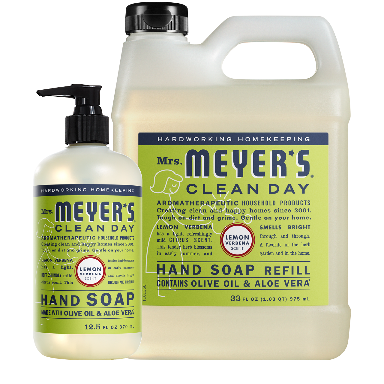 Lemon Verbena Liquid Hand Soap & Refill Set